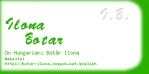 ilona botar business card