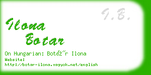 ilona botar business card
